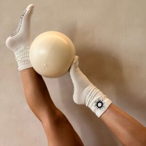 Chaussettes antidérapante blanche