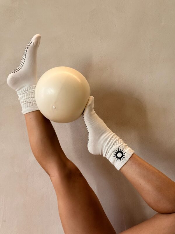 Chaussettes antidérapante blanche