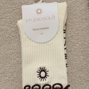 Chaussettes antidérapante écru froufrou