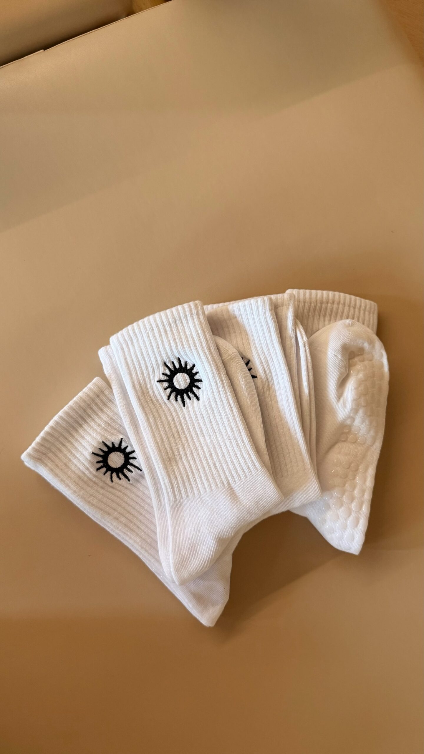 Chaussettes antidérapante blanche